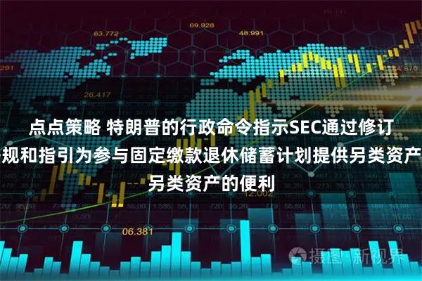 点点策略 特朗普的行政命令指示SEC通过修订适用法规和指引为参与固定缴款退休储蓄计划提供另类资产的便利
